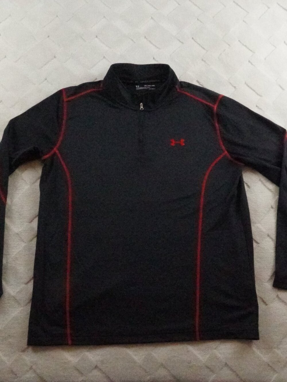 Under Armour 1/4th Zip Sweatshirt Mens 2XL Black Pullover